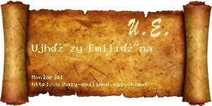 Ujházy Emiliána névjegykártya